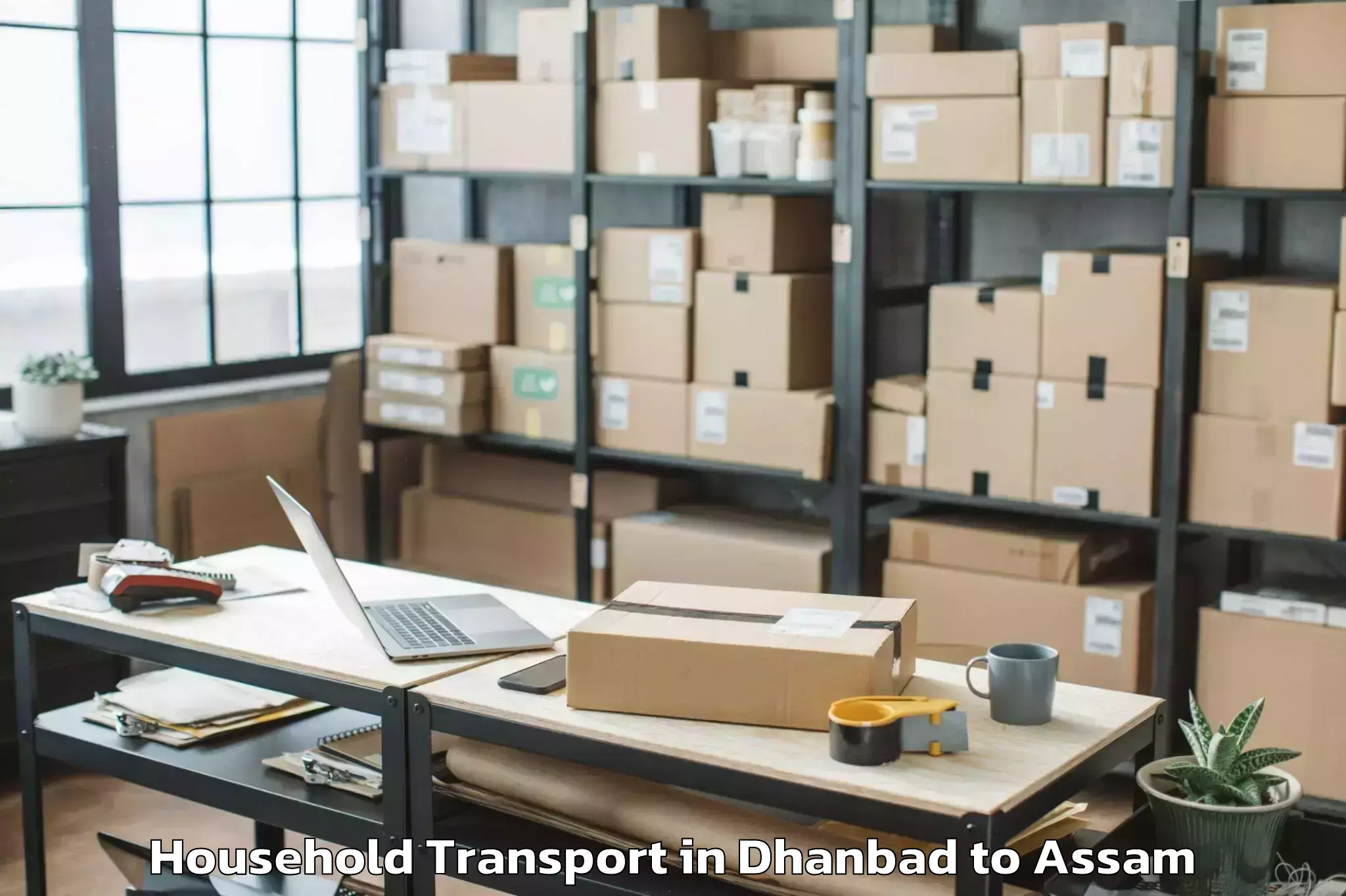 Book Dhanbad to Goshaingaon Household Transport Online